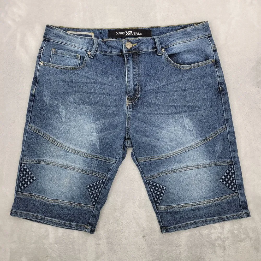 XRAY Jeans Men 36 Shorts Baggy Pants Loose Y2K‎ 90s Skate HipHop Rap Faded Adult